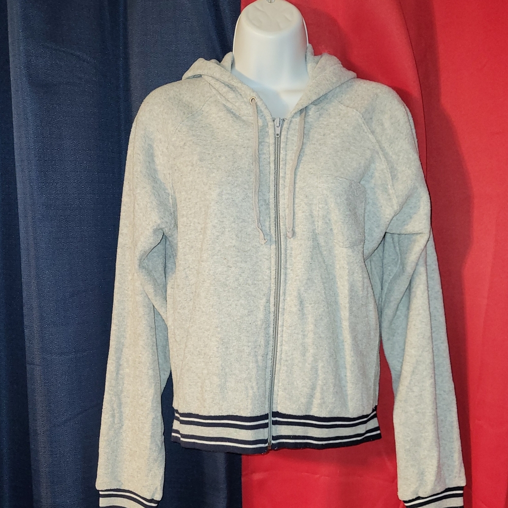 Miken Light Gray Women's Zip-Up Hoodie